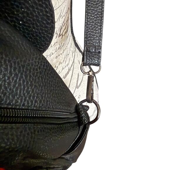 Black Faux Leather Mouse Ears Small Backpack - Picture 5 of 5